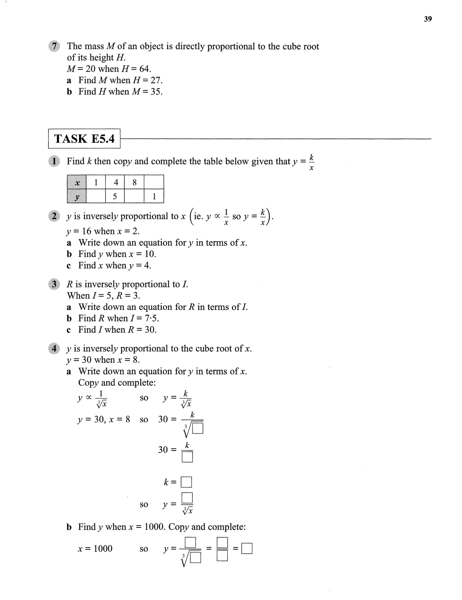 Essential Mathematics for GCSE - Higher - Homework Book